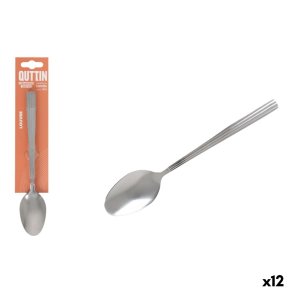 St med skeer Quttin Louvre Slvfarvet 2 mm 20,4 x 3,8 cm 3 Dele (12 enheder)