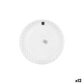 Flad Plade La Mediterr�nea Diamond Gennemsigtig Glas � 26 cm (12 enheder)