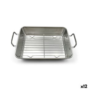 Bageplade Quttin S�lvfarvet St�l 25,5 x 20 x 5,5 cm (12 enheder)