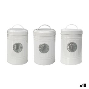 Blik Quttin Hvid Slvfarvet Metal (18 enheder)