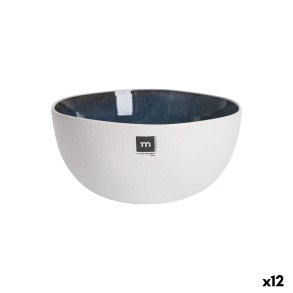 Sk�l La Mediterr�nea Savina Bl� Hvid Keramik 1,2 L (12 enheder)
