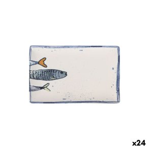 Snack bakke La Mediterr�nea Peixe 2.0 Multifarvet Rektangul�r 20 x 13 x 2 cm Keramik (24 enheder)