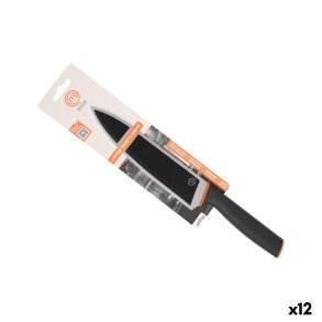 Kkkenkniv MasterChef Sort Slvfarvet Rustfrit stl 20 cm (12 enheder)