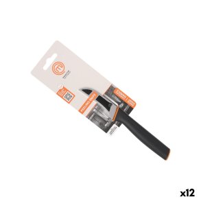 Skrllekniv MasterChef Sort Slvfarvet Rustfrit stl 7,5 cm (12 enheder)