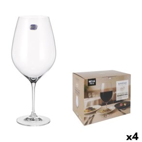 S�t med glas Bohemia Crystal Magna xxl Gennemsigtig Glas 1 L 6 Dele (4 enheder)