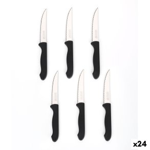 Knivs�t Cuyfor Sort S�lvfarvet Rustfrit st�l polypropylen 6 Dele (24 enheder)