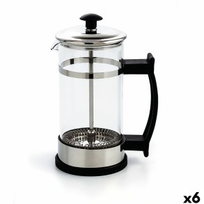 Kaffekande med stempel Quid Serenia Gennemsigtig Glas Rustfrit stl 350 ml (6 enheder)