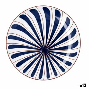 Flad Plade Bidasoa Oceanika Bl� Keramik � 27 cm (12 enheder)