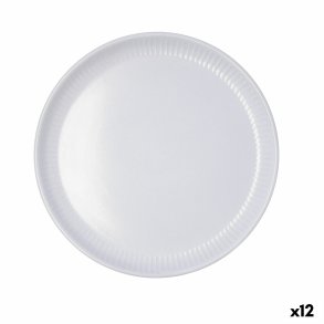 Flad Plade Bidasoa Moana Gr� Keramik � 26 cm (12 enheder)