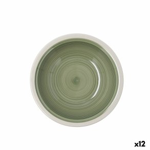 Dyb tallerken Quid Calypso Gr�n Keramik � 21,5 cm (12 enheder)