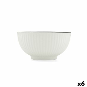 Snacksk�l Quid Gastro Black Hvid Sort Keramik (6 enheder)