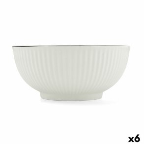 Snacksk�l Quid Gastro Black Hvid Sort Keramik (6 enheder)