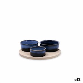 S�t til appetizere Bidasoa Moana Multifarvet Keramik 20 x 4,5 cm 4 Dele (12 enheder)