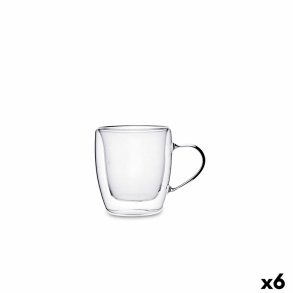 Te- og kaffekop Quid Serenia Gennemsigtig Glas 80 ml (6 enheder)