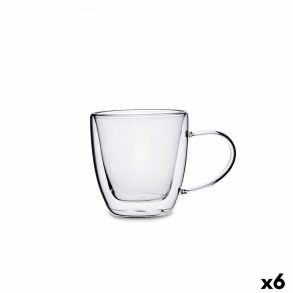Te- og kaffekop Quid Serenia Gennemsigtig Glas 150 ml (6 enheder)