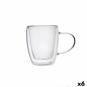 Te- og kaffekop Quid Serenia Gennemsigtig Glas 300 ml (6 enheder)
