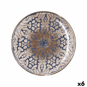 Flad Plade Bidasoa Deneb Hydrozero Brun Keramik � 27 cm (6 enheder)