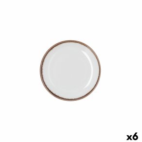 Tallerken Bidasoa Orion Hydrozero Hvid Keramik � 15 cm Br�d (6 enheder)