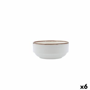 Snacksk�l Bidasoa Orion Hydrozero Hvid Keramik (6 enheder)