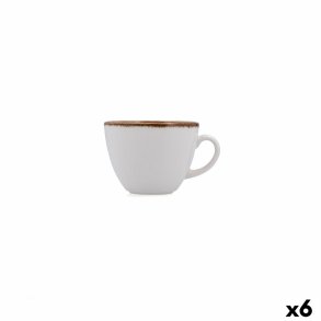 Te- og kaffekop Bidasoa Orion Hydrozero Hvid Keramik 200 ml (6 enheder)