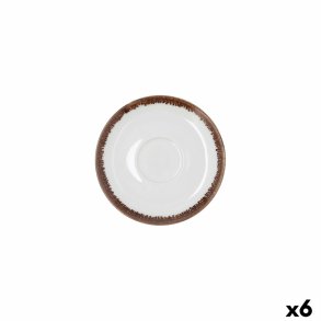 Tallerken Bidasoa Orion Hydrozero Hvid Keramik � 14 cm Kaffe (6 enheder)