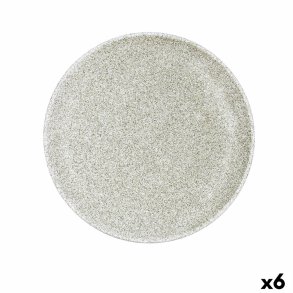 Flad Plade Bidasoa Element Hydrozero Beige Keramik � 25 cm (6 enheder)