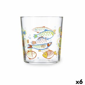 Vandglas Luminarc Peces Multifarvet Glas Fisk 360 ml (6 enheder)