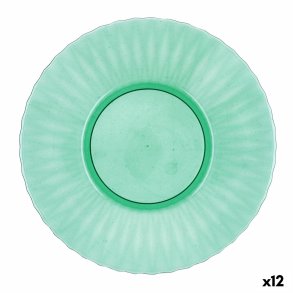 Flad Plade Quid Iris Gr�n Plastik � 26 cm (12 enheder)