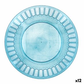 Flad Plade Quid Gaia Turkisbl� Plastik � 26 cm (12 enheder)