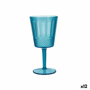 Vinglas Quid Gaia Turkisbl� Plastik 350 ml (12 enheder)