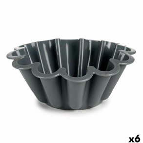 Bageform til bagvrk Kinvara HH477 Lysegr Mrkegr Silikone 1,5 L 24,5 x 10 x 24,5 cm (6 enheder)