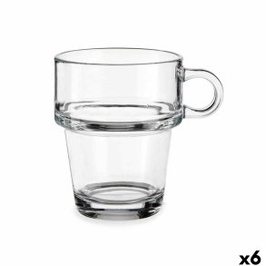 Te- og kaffekop Vivalto Z908-9/BHA6 Gennemsigtig Glas 270 ml (6 enheder)