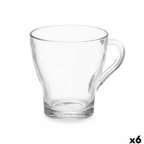Te- og kaffekop Vivalto 1 Gennemsigtig Glas 280 ml (6 enheder)