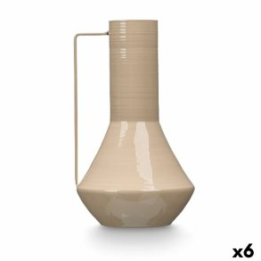 Vase Gift Decor Brun Jern Konisk 17 x 29 x 7 cm (6 enheder)