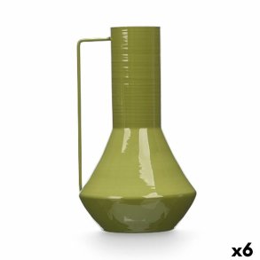 Vase Gift Decor Grn Jern Konisk 17 x 29 x 7 cm (6 enheder)