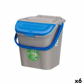 Skraldespand Stefanplast ECOWAY Bl Gr polypropylen 28 L Kan stables (6 enheder)