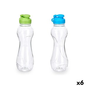 Vandflaske Leknes Bl� Gr�n polypropylen Terephthalat-polyethylen (PET) 600 ml (6 enheder)