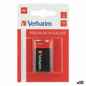 Alkaline Batteri Verbatim 9 V 6LR61 (10 enheder)