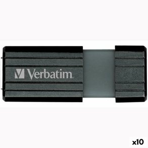 USB-stik Verbatim STORE'N'GO PINSTRIPE Sort 128 GB (10 enheder)