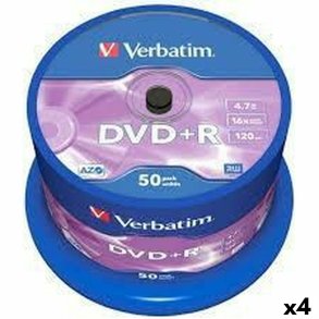DVD + R Verbatim   4,7 GB 16x 50 Dele (4 enheder)