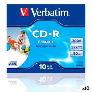 CD-R Verbatim CD-R AZO 700 MB 52x 10 Dele (10 enheder)