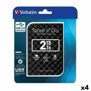 Ekstern harddisk Verbatim STORE 'N' GO GEN 2 Sort HDD 2 TB (4 enheder)