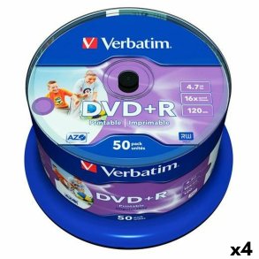 DVD + R Verbatim   4,7 GB 16x 50 Dele (4 enheder)