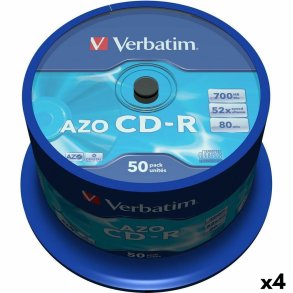 CD-R Verbatim Azo 700 MB 52x 50 Dele (4 enheder)