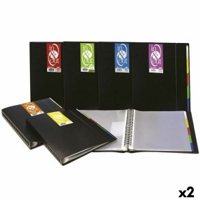 Organiser mappe Grafoplas IN & OUT Sort A4 (2 enheder)