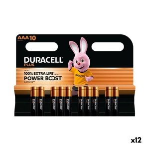 Alkalinebatterier DURACELL PLUS POWER 1,5 V AAA 10 Dele (12 enheder)