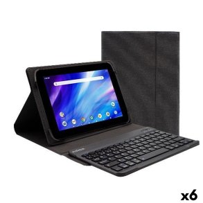 Case til tablet og tastatur Nilox Sort
