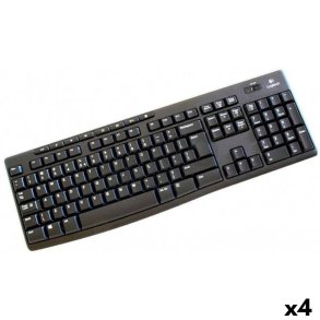 Tr�dl�st tastatur Logitech K270 Sort Spansk qwerty (4 enheder)