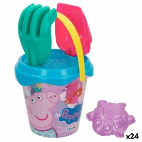 St med legetj til stranden Peppa Pig 14 x 12,5 x 14 cm (24 enheder)