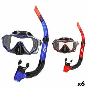 Snorkel beskyttelsesbriller og rr AquaSport Bl Rd (6 enheder)
